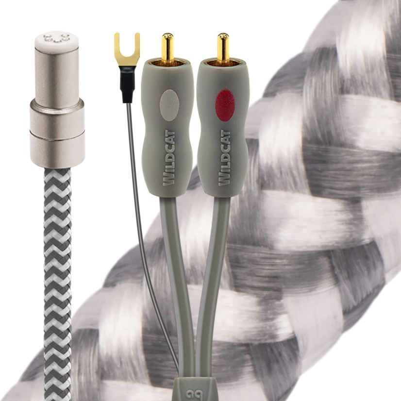 AUDIOQUEST_Wildcat_1.5M_5pin_JIS-_RCA_male._Solid_perfect-surface_copper._Foamed_polyethyene_dielectric._Capacitance_-_Less_than_65pF-1.5m._Jacket_-_white-grey_braid. 2062