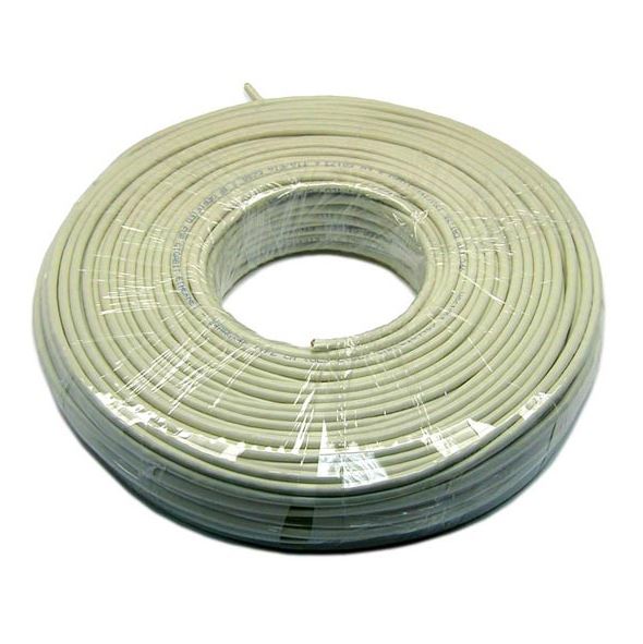 Cat5e Ivory UTP Solid Cable Roll 100MHz, 24AWGx4P, PVC. 50m or 100m