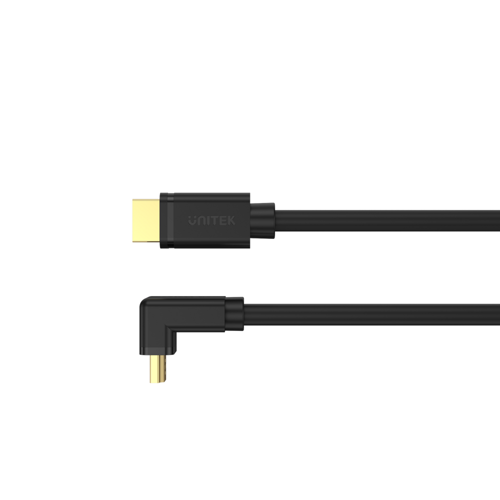 UNITEK 3M 4K HDMI 2.0 Right Angle Cable with 90 Degree Elbow.