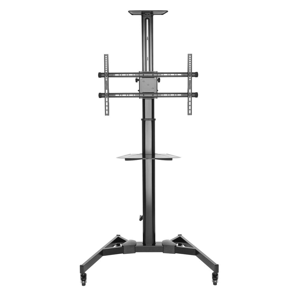 BRATECK 37"-70" Telescopic Height Adjustable Steel TV Cart with Crank Handle. Max Weight 50Kgs. VESA Support up to 600x400