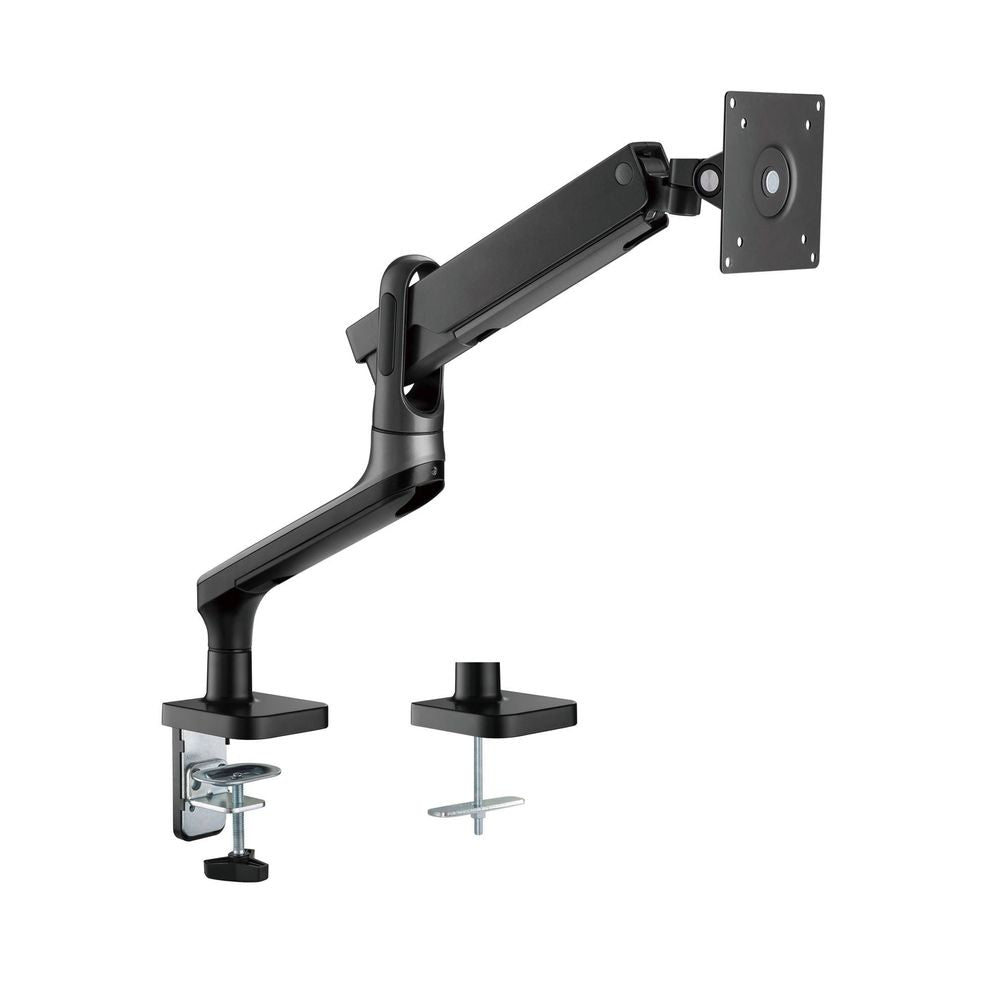 BRATECK 17"-32" Premium Aluminium Spring-Assisted Desk Mount Monitor Arm. Supports VESA up to 100x100