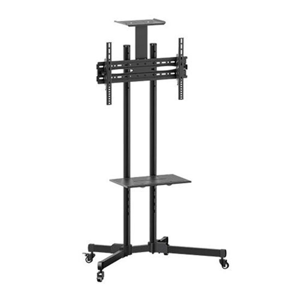 BRATECK 32''-70'' Economy TV Stand, Adjustable TV Height with Metal Shelf. Max VESA: 600x400 (70"+)