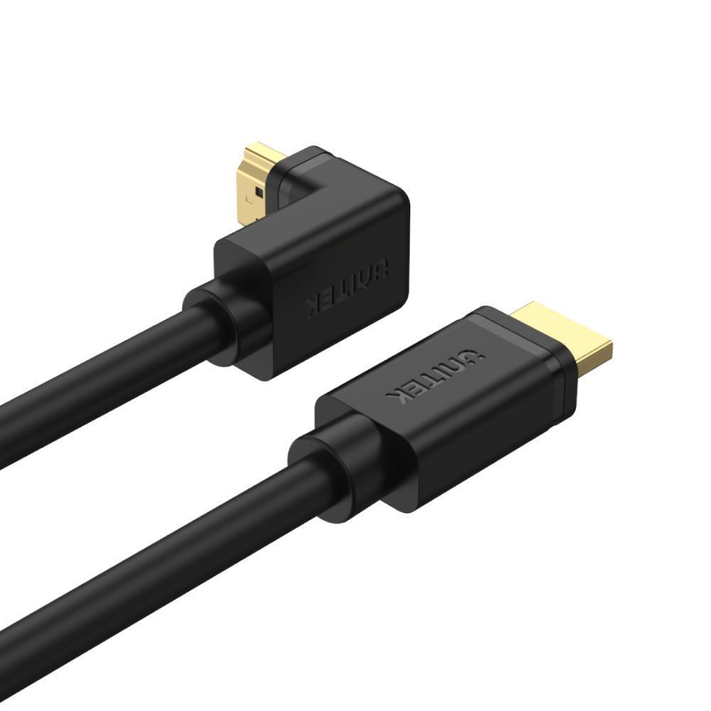 UNITEK 2M 4K HDMI 2.0 Right Angle Cable with 90 Degree Elbow.