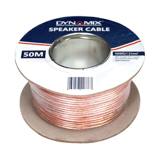16AWG/1.31mm Speaker Cable, OFC 25/025BCx2C, Clear PVC Insulation