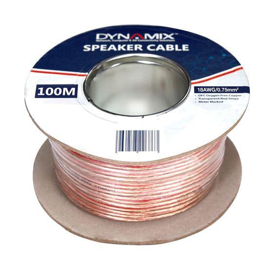 18AWG/0.75mm PVC Speaker Cable, Bare Copper, Metre Marked