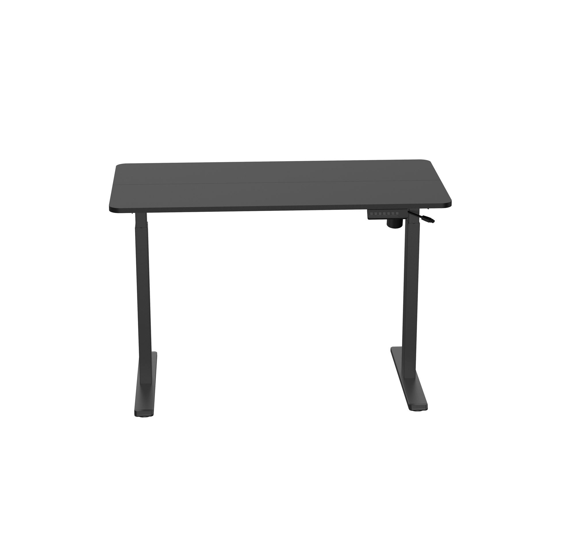 BRATECK_Compact_Single_Motor_Electric_Sit-Stand_Desk_with_Desktop_Included._Width_1200x600mm,_Height_Range_730-1210mm,_Weight_Cap_70Kgs,_3_memory_Settings,_Timer_Reminder._Black_Colour.