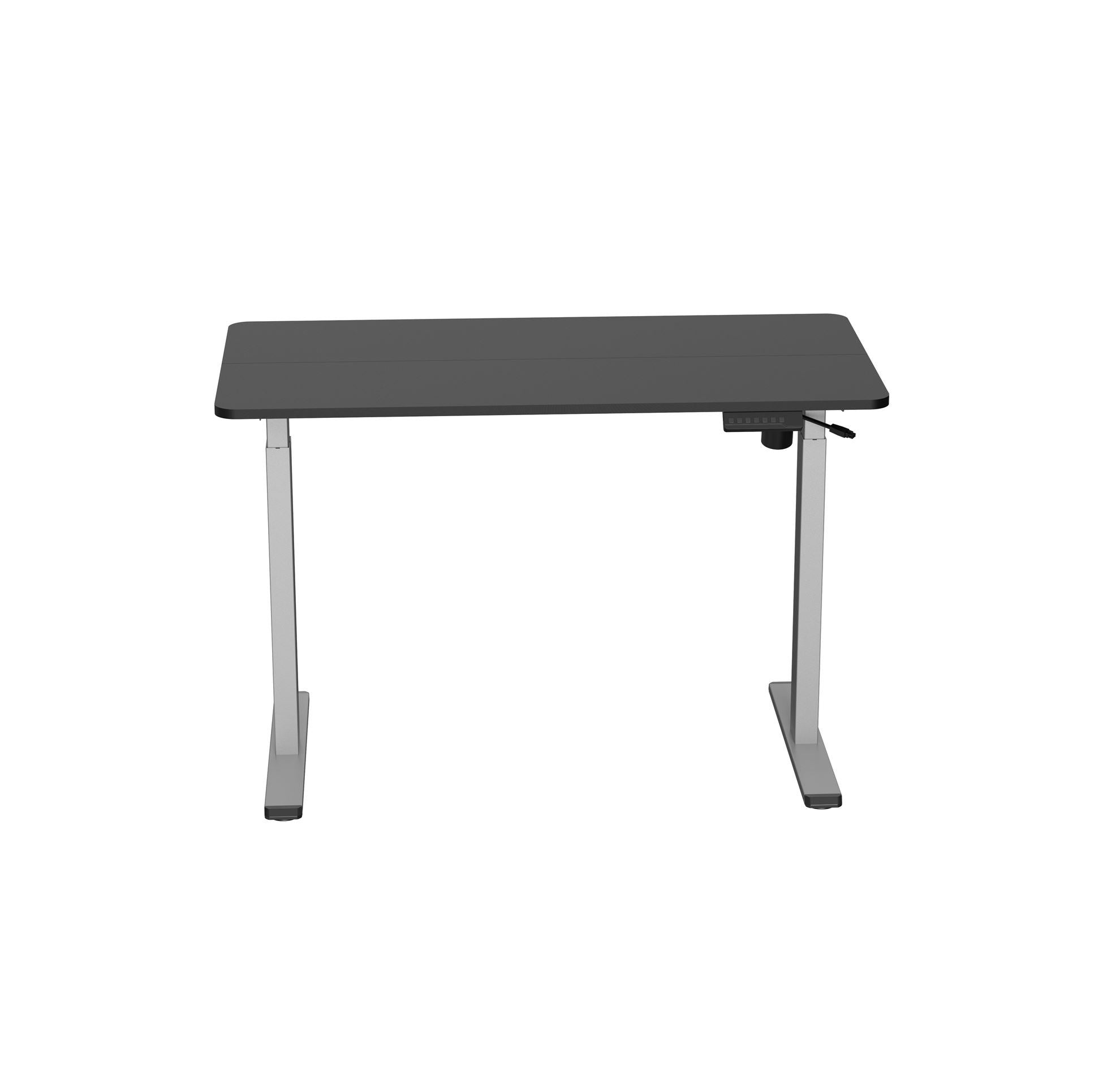 BRATECK_Compact_Single_Motor_Electric_Sit-Stand_Desk_with_Desktop_Included._Width_1200x600mm,_Height_Range_730-1210mm,_Weight_Cap_70Kgs,_3_memory_Settings,_Timer_Reminder._Grey_Colour.