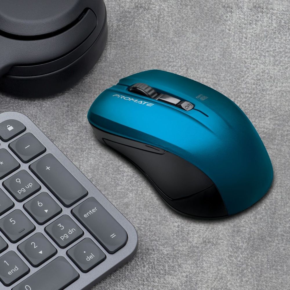 PROMATE Ergonomic Wireless Mouse with Ambidextrous Design.