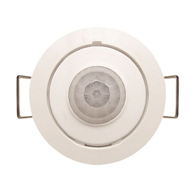 HOUSEWATCH_360_Degree_Presence_Detector_with_Dimming_Control._IP40_Detector,_IP20_Power_Box._8m_Diameter_Detection_Range_at_2.5m_High._Cutout_diameter:_66mm._Time