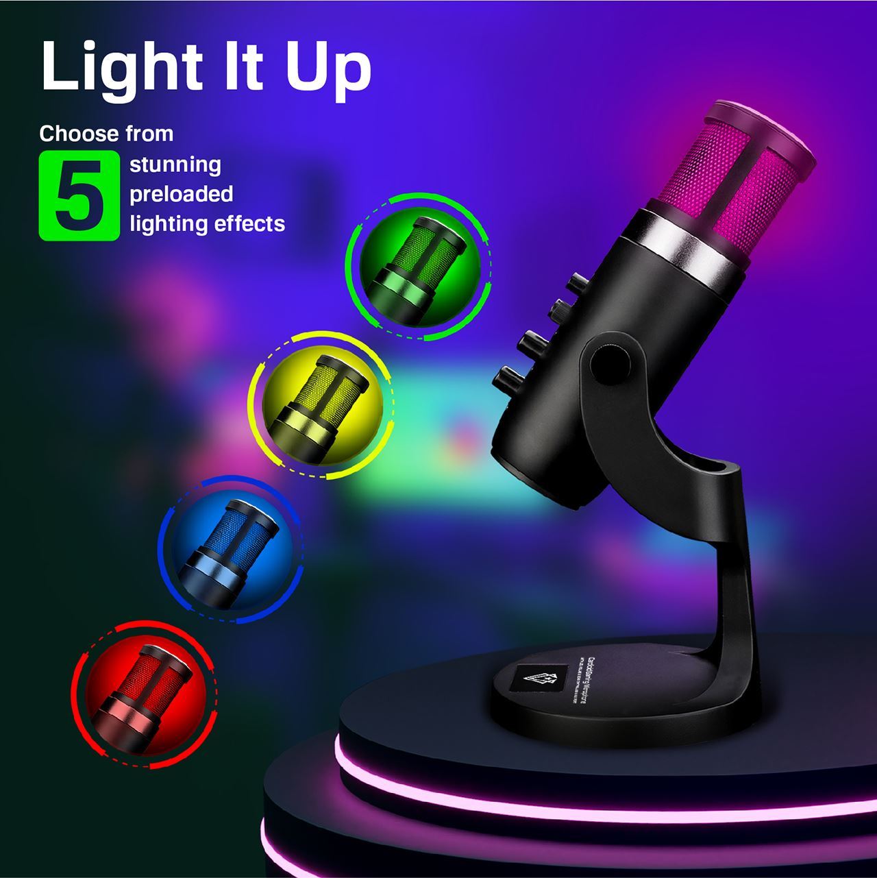 VERTUX_Cardioid_Gaming_Microphone_with_5_Mode_RGB_LED_Light._One_Touch_Mute,_USB-C_Input._Adjustable_Angle._Plug_and_Play,_Anti_Vibration_Damper_Stand._1.8_Cable_Length