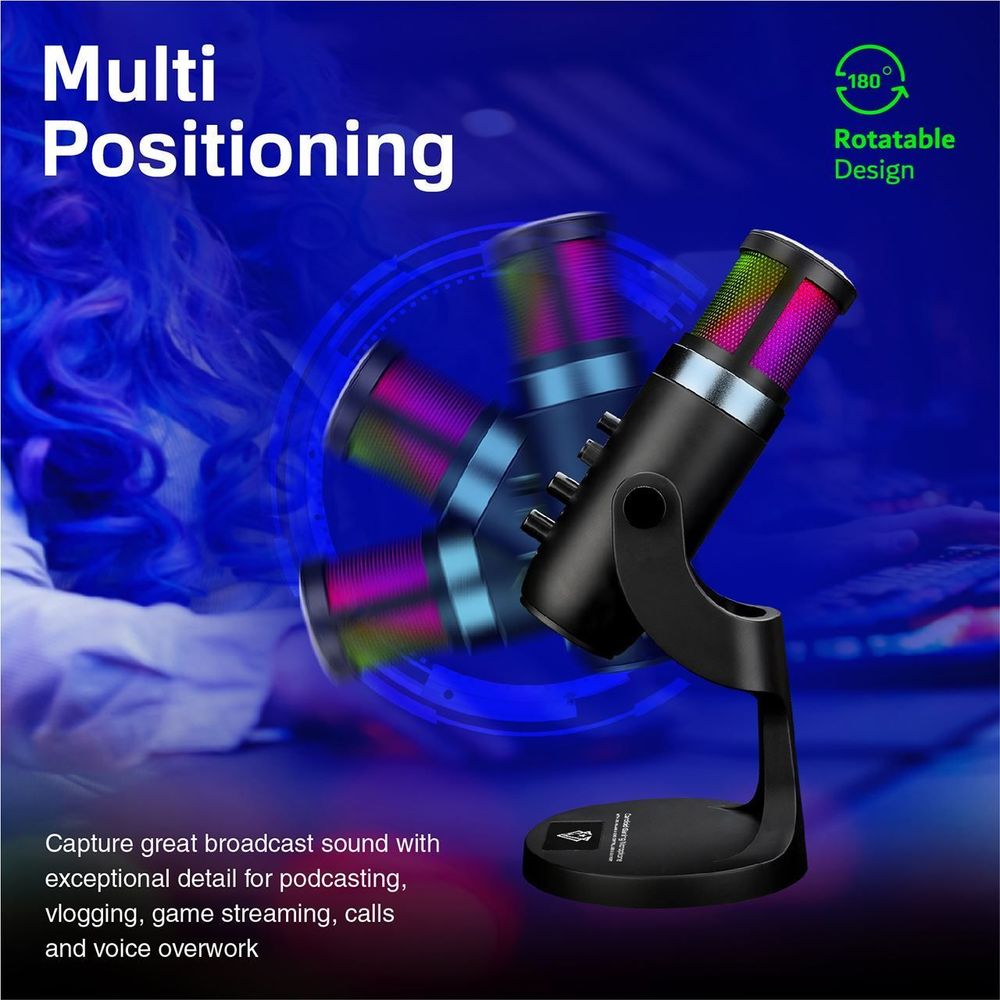 VERTUX_Cardioid_Gaming_Microphone_with_5_Mode_RGB_LED_Light._One_Touch_Mute,_USB-C_Input._Adjustable_Angle._Plug_and_Play,_Anti_Vibration_Damper_Stand._1.8_Cable_Length