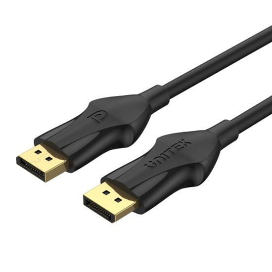 UNITEK_2m_DisplayPort_V1.4_Cable_Supports_up_to_8K_@60Hz,_4K_@144Hz,_1440p_@240Hz,_32.4Gbps_Bandwidth,_Latched_Connectors,_Flexible_Cable,_Gold_Plated_Connectors._Black. 361