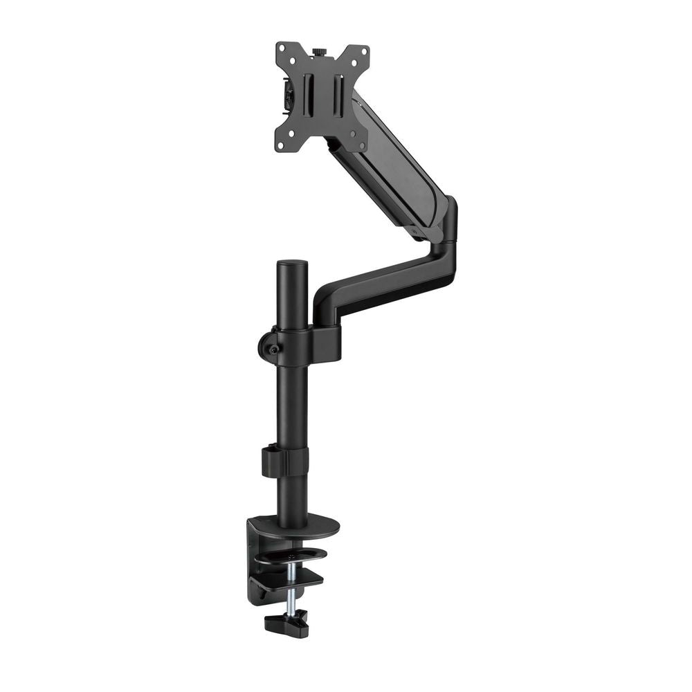 BRATECK 17"-32" Pole-Mounted Gas Spring Single Monitor Desk Mount Bracket with Detachable VESA Plate