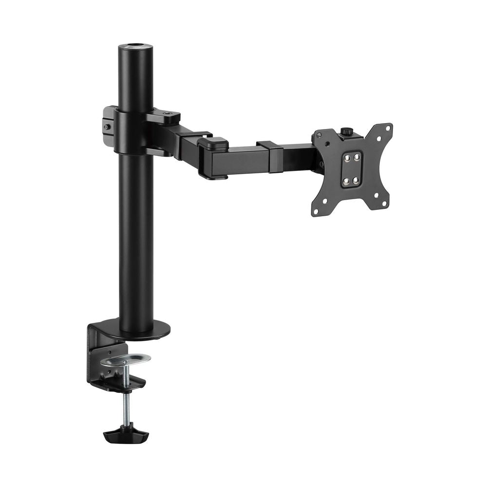 BRATECK 17"-32" Single Monitor Articulating Arm. Max Load: 12kg, VESA 75xx75 & 100x100. Extend, Tilt and Swivel