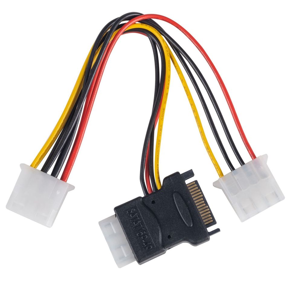 DYNAMIX_Dual_Port_Serial_ATA_Power_Splitter_Cable,_Converts_1x_SATA_15P_to_2x_standard_5.25''_power_connector. 1038