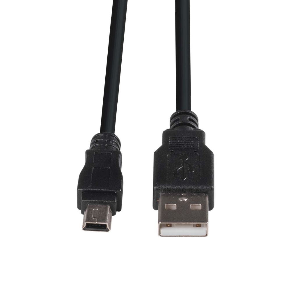 DYNAMIX 5m USB 2.0 Mini-B Male to USB-A Male Connectors.