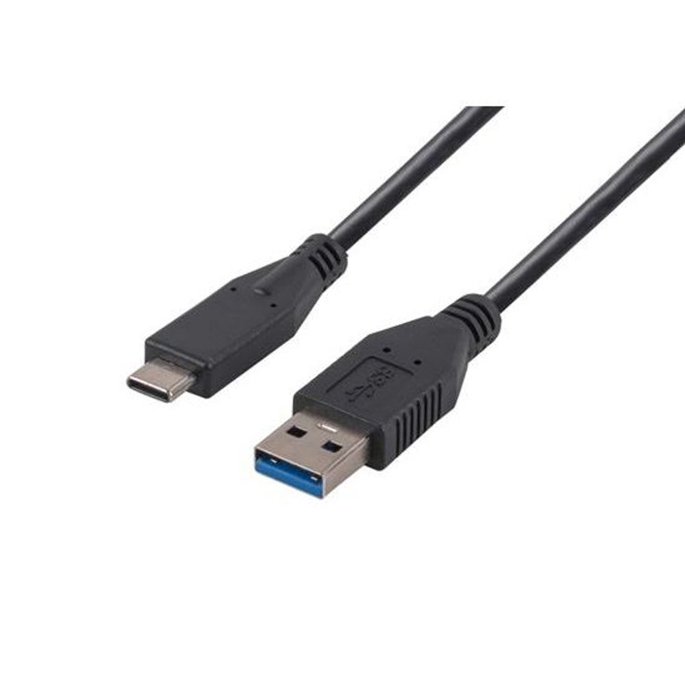 DYNAMIX 0.2M, USB 3.1 USB-C Male to USB-A Male Cable. Black Colour.