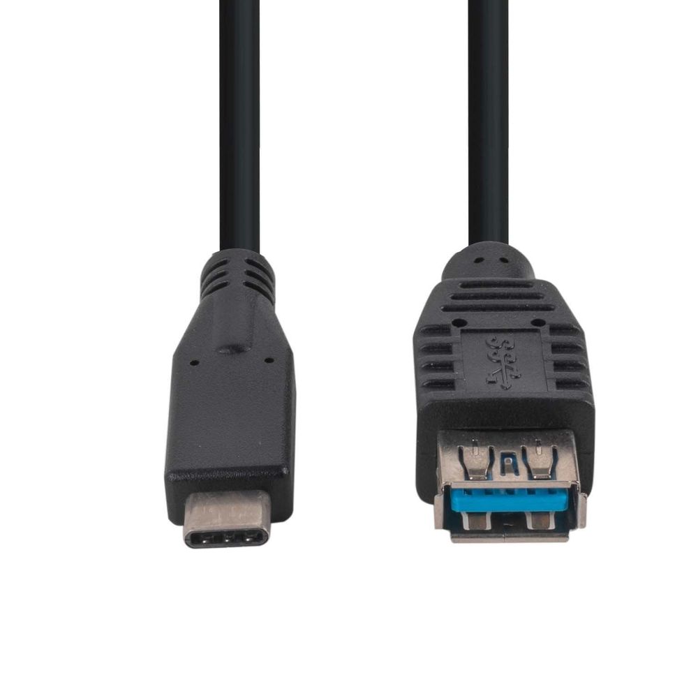 DYNAMIX 2M, USB 3.1 USB-C Male to USB-A Female Cable. Black Colour.