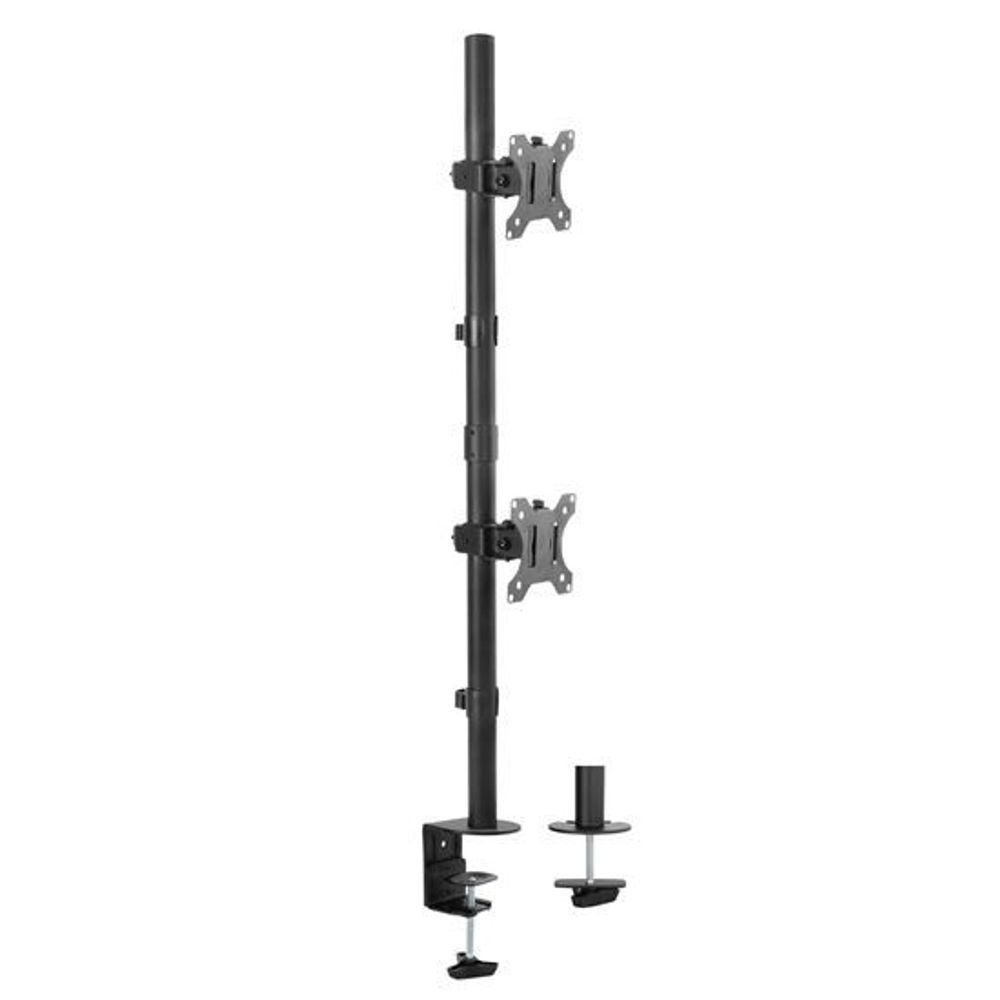 BRATECK 13"-32" Dual Vertical Articulating Monitor Stand. Max Load 8kgs per Monitor. Rotate, Tilt & Swivel.