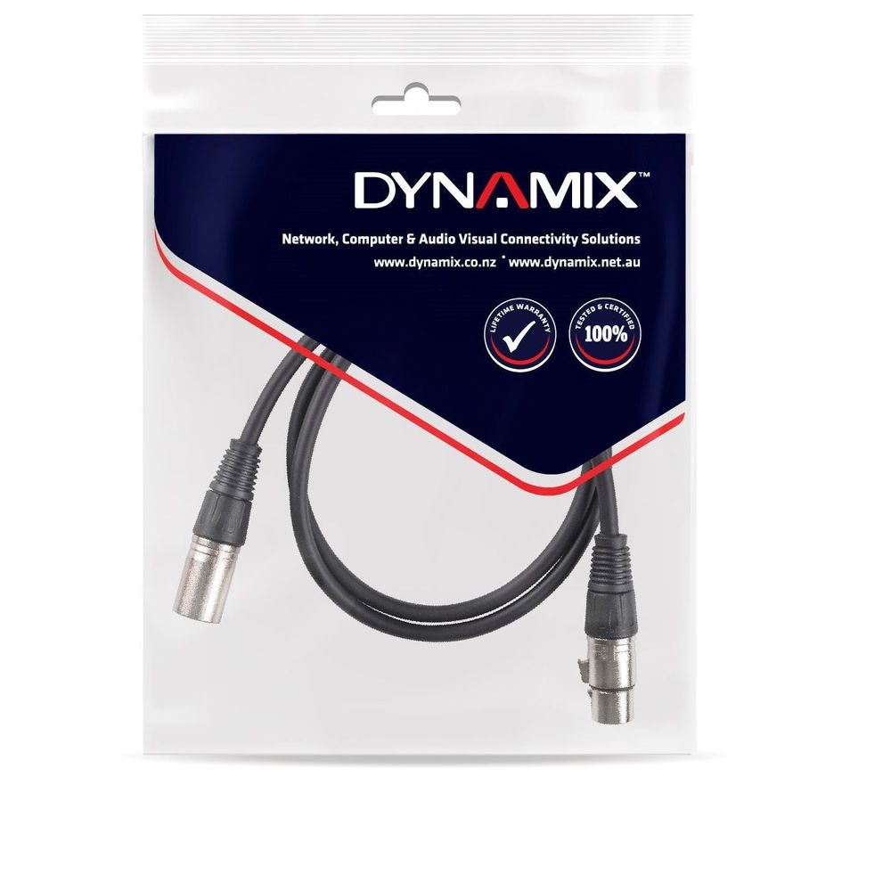 DYNAMIX 2m XLR 3-Pin Male to Female Balanced Audio Cable