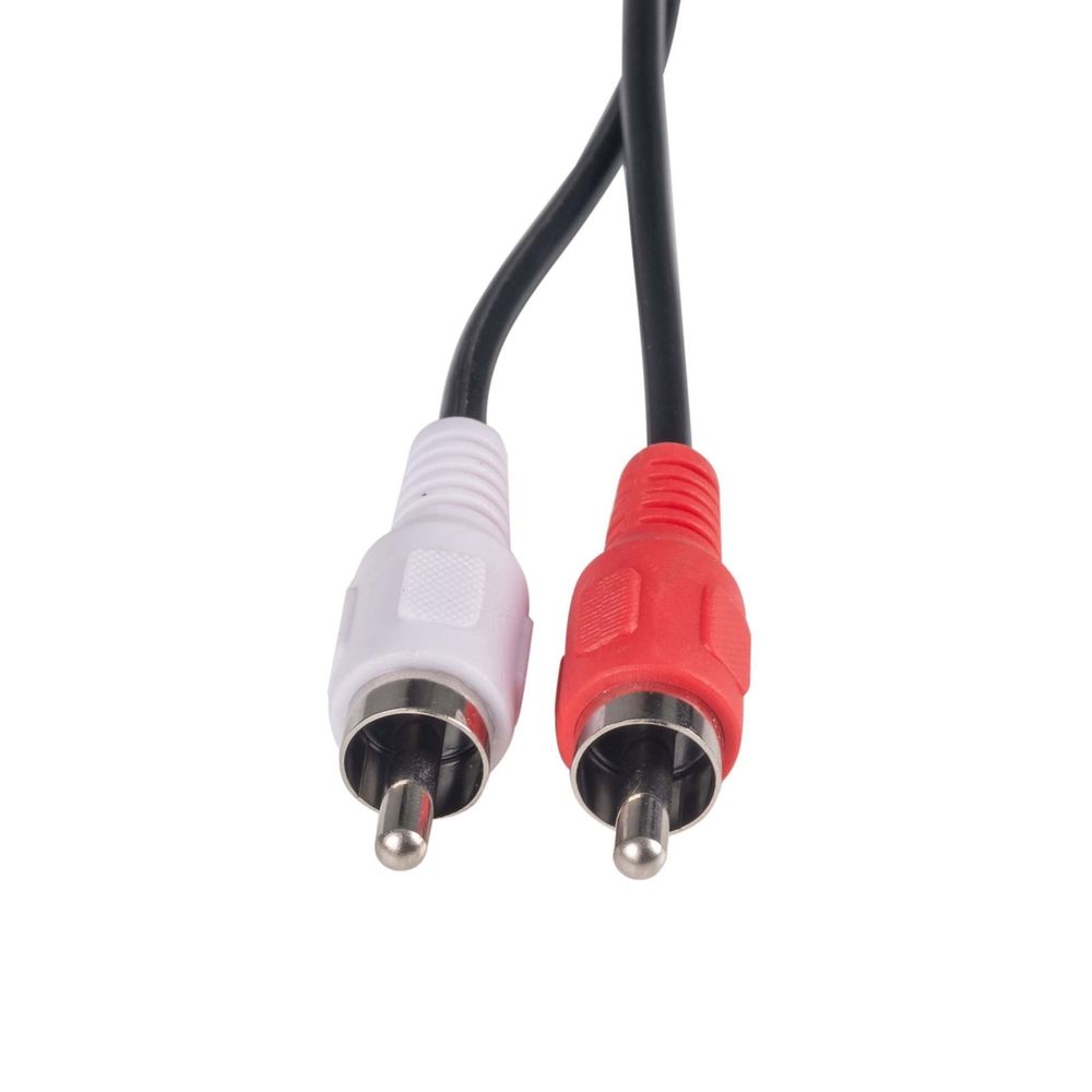 DYNAMIX 15m RCA Audio Cable 2 RCA to 2 RCA Plugs, Coloured Red &