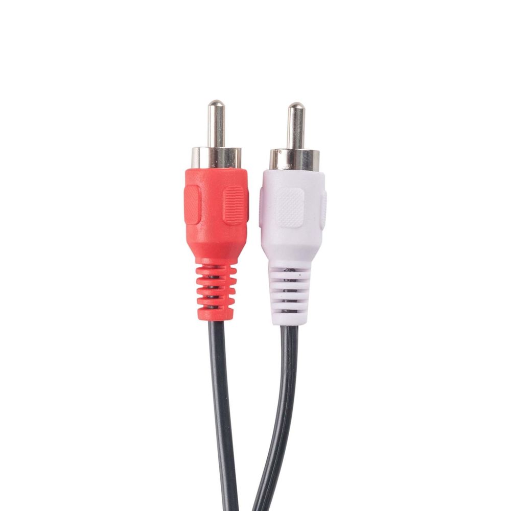 DYNAMIX 15m RCA Audio Cable 2 RCA to 2 RCA Plugs, Coloured Red &