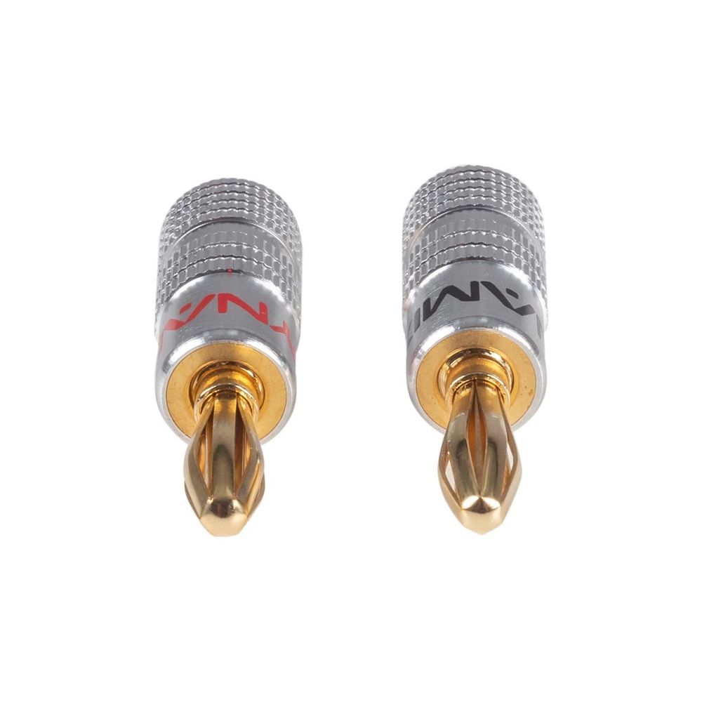 DYNAMIX Banana Plugs Gold Plated with Alloy Jacket, Max 14AWG Cable