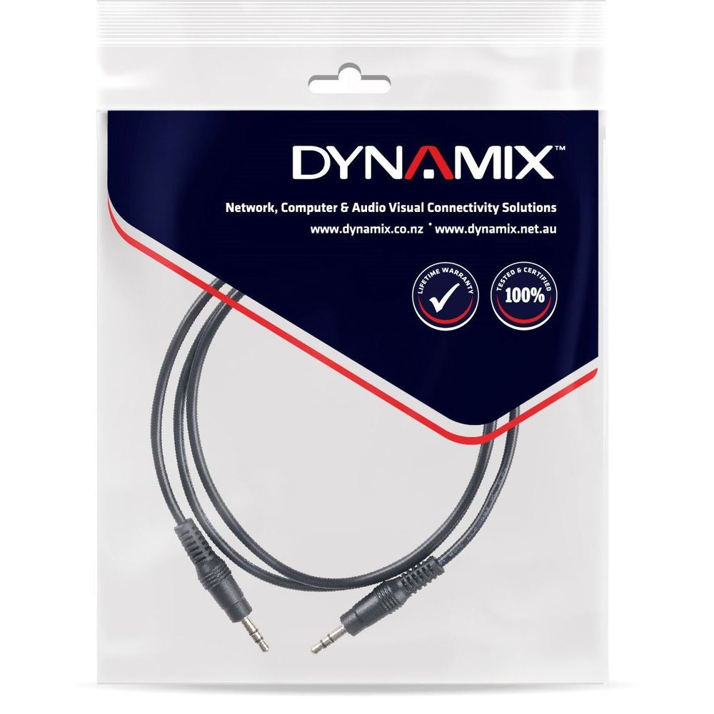 DYNAMIX 0.3M Stereo 3.5mm Plug Male to Male Cable