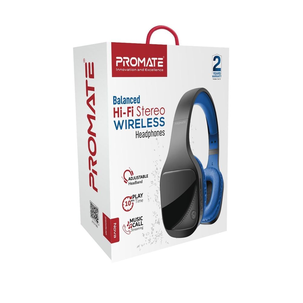 PROMATE Hi-Fi Stereo Bluetooth Wireless Over-Ear Headphones. Colour Options