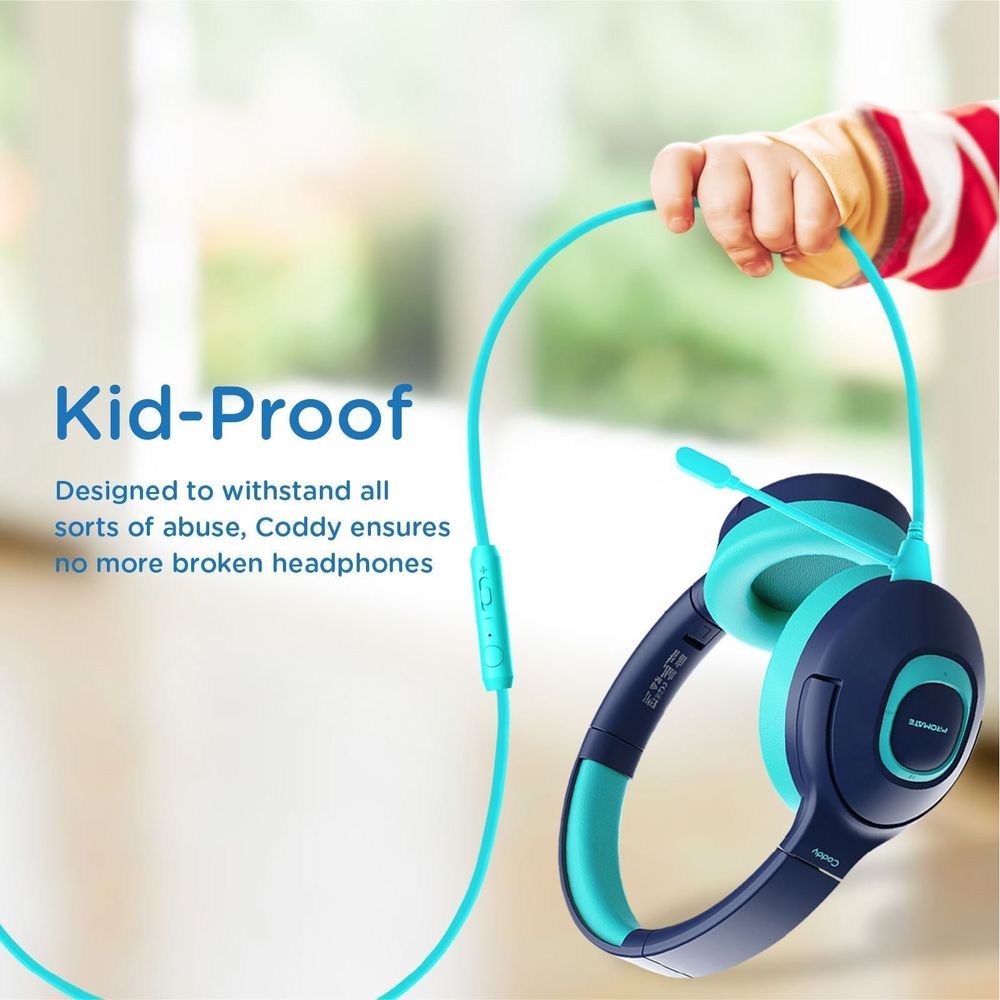 PROMATE CODDY Child-Safe Wireless Bluetooth Over-Ear Headphones. 3 Colours Options