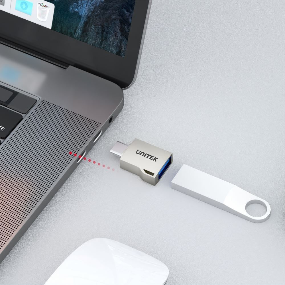 UNITEK USB-C Male to USB-A Female Ultra-Tiny Adaptor with Easy