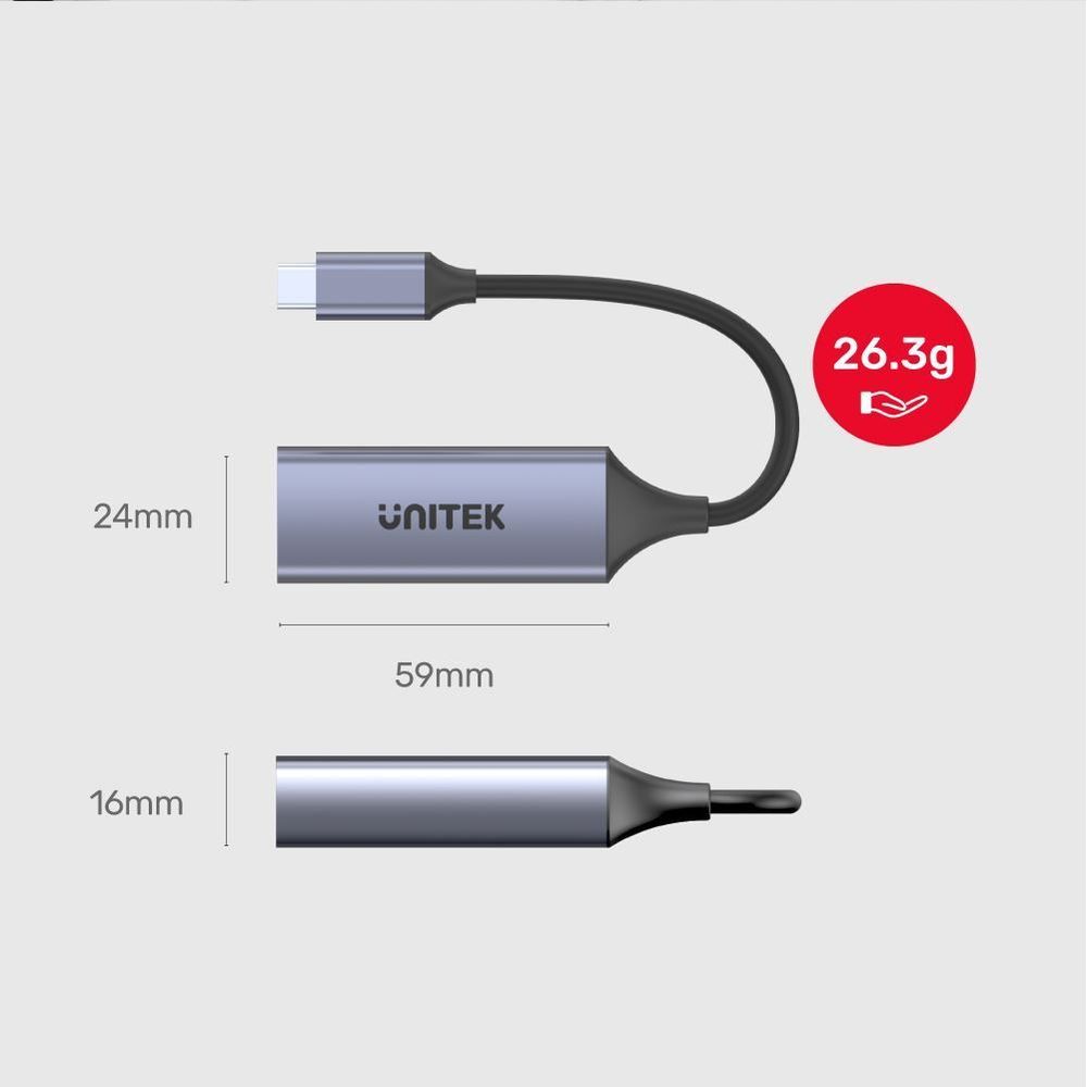 UNITEK USB-C to Gigabit Ethernet Adapter. Data Transfer Rate up to 5Gbps