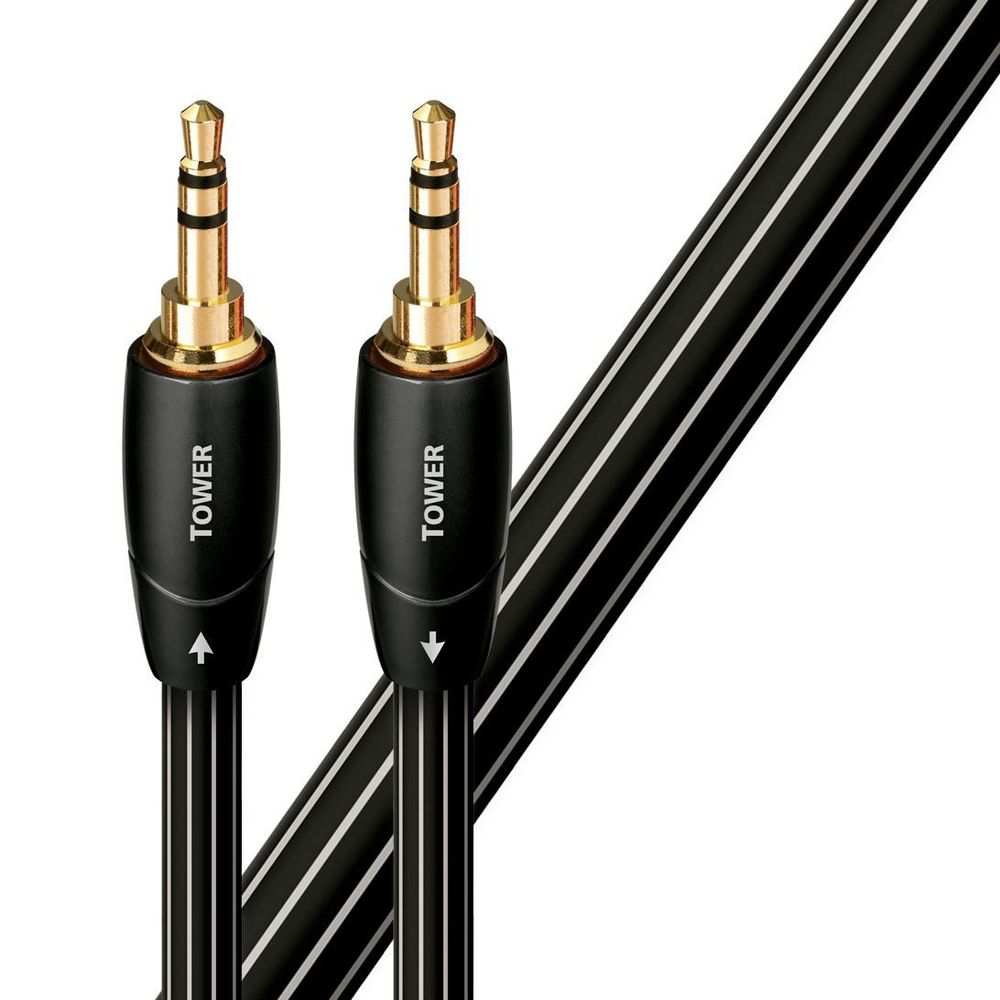 AUDIOQUEST_Tower_5M_3.5mm_M_to_3.5mm_M._Solid_Long_Grain_Copper._Gold_Plated/cold_welded_termination_Foamed-Polyethylene_dielectric_Metal_layer_noise_dissipation_Jacket_-_black_with_white_stripes_P 1854