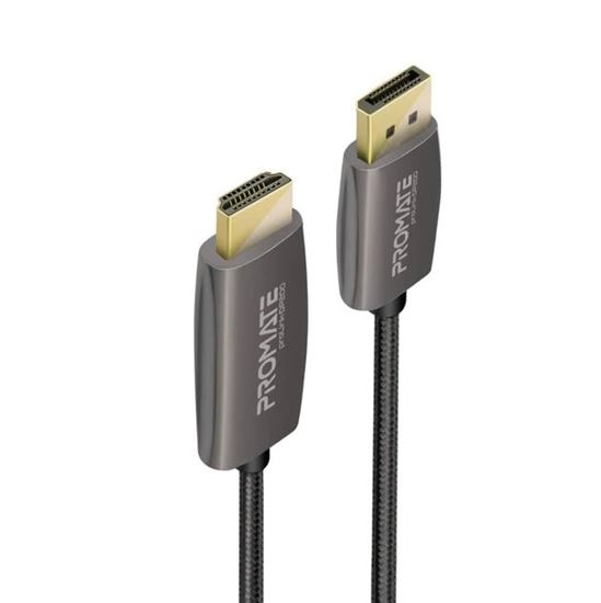 PROMATE_2m_DisplayPort_to_HDMI_Cable._Max_Resolution_4K@60Hz._Transfer_Rate_18Gbps._Superior_Stability_with_no_Signal_Loss._Reinforced_Corrosion_Resistant_Connections 1712