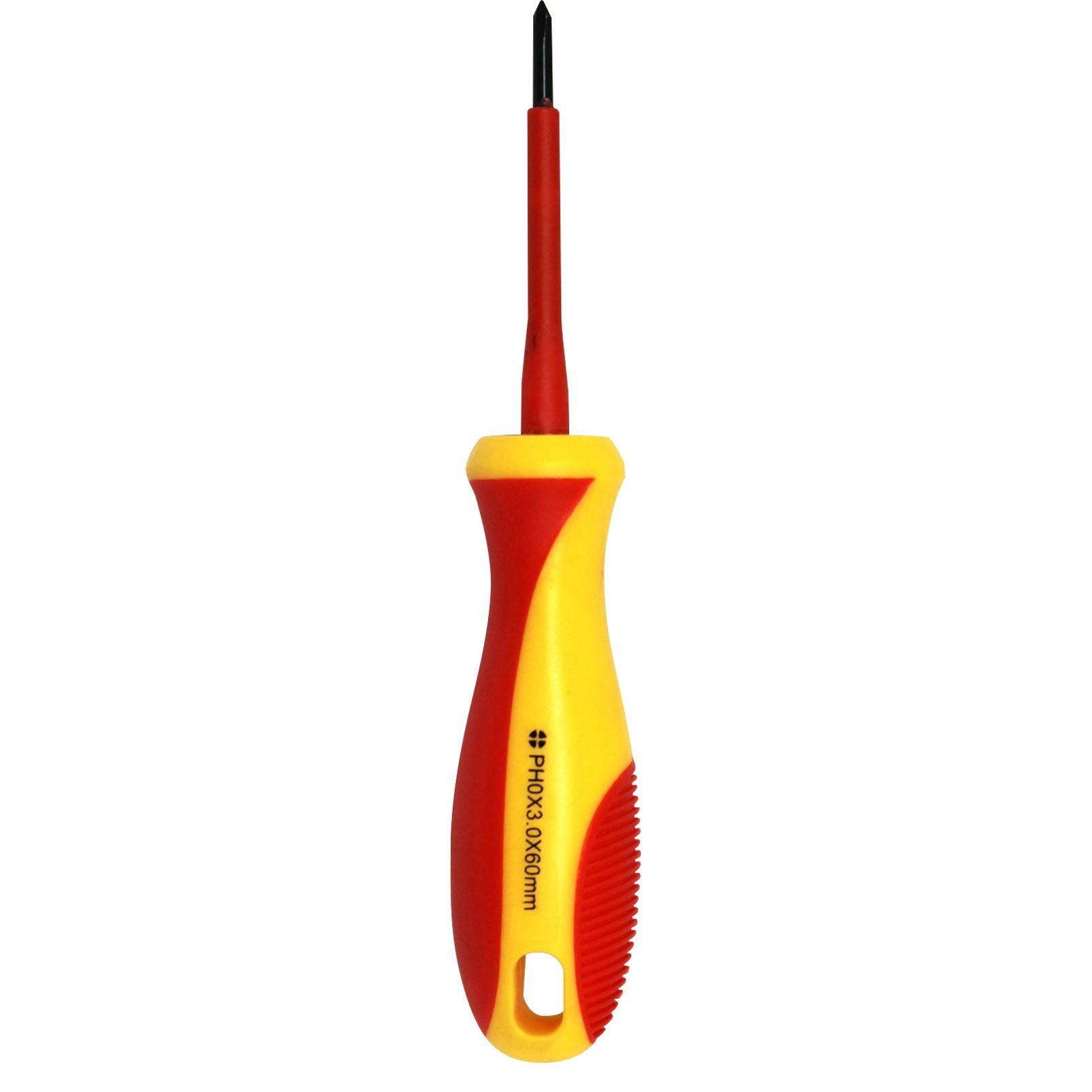 GOLDTOOL_60mm_Electrical_Insulated_VDE_Screwdriver._Tested_to_1000_Volts_AC._(PH0*60mm)._Yellow/Red_Colour_Handle