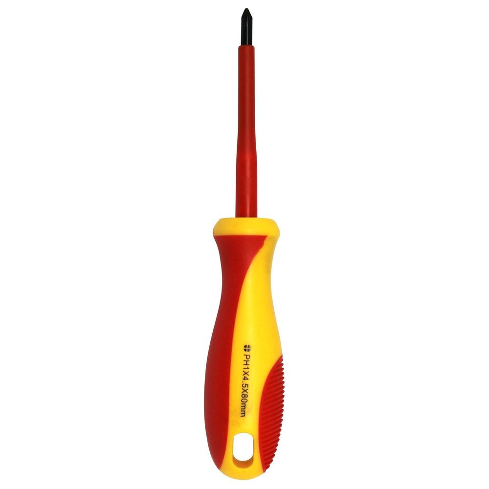 GOLDTOOL 80mm Electrical Insulated VDE Screwdriver. Tested to 1000