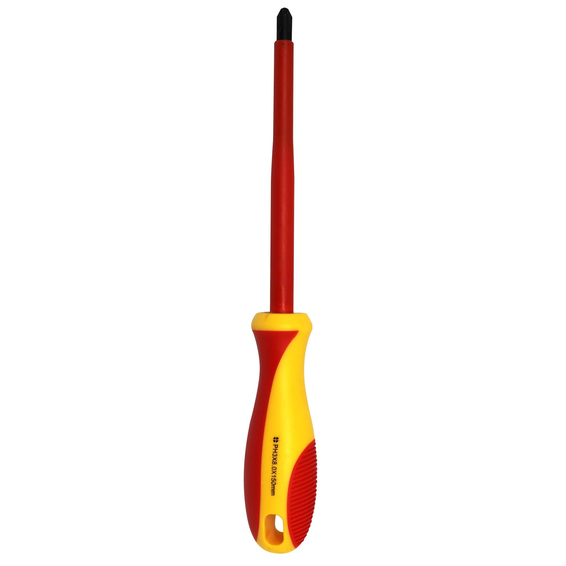 GOLDTOOL_150mm_Electrical_Insulated_VDE_Screwdriver._Tested_to_1000_Volts_AC._(PH3*150mm)._Yellow/Red_Colour_Handle