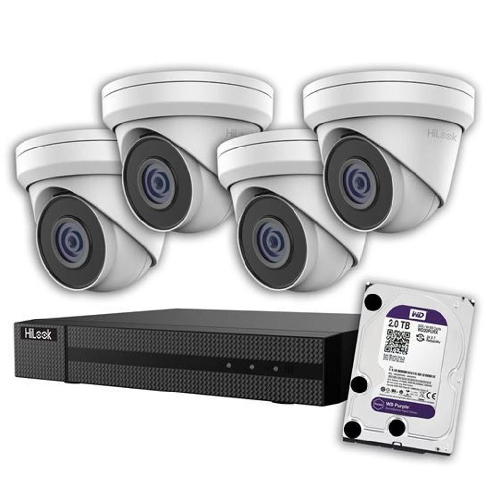 HILOOK 5MP IP 4-Channel Surveillance Camera Kit with 2TB