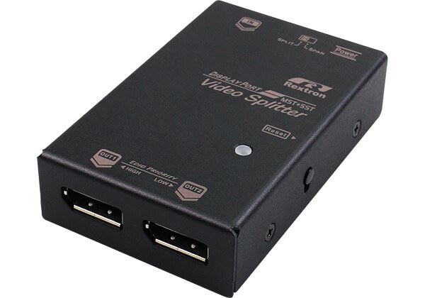 REXTRON_1-2_UHD_Display_Port_Splitter._Supports_4K_UHD@60Hz_(384Ox2160),QHD_(2560x1440)_&_FHD_(1920x1080)._Output_Port_Supprts_DP++._Auto_EDID_Configuration._HDCP_1.4_and_DP_1.3_Compliant 2055