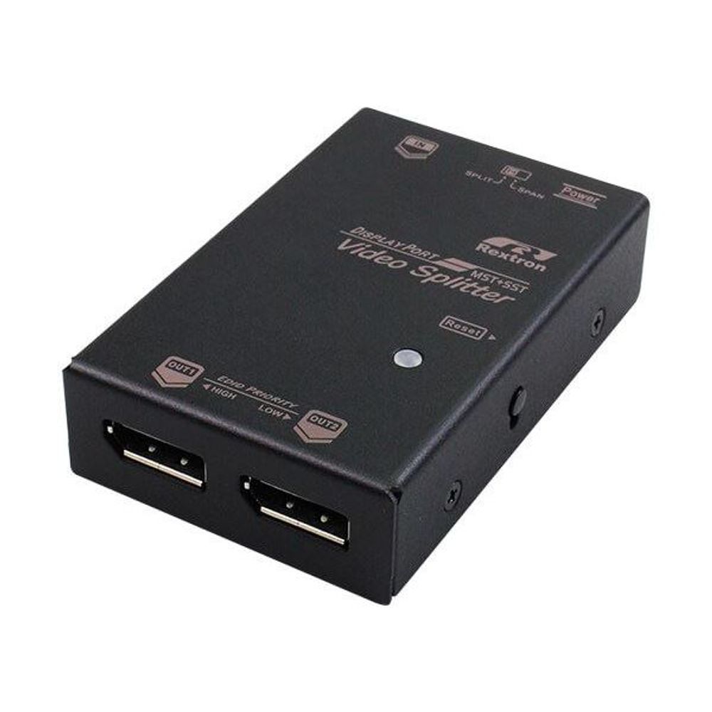 REXTRON 1-2 UHD Display Port Splitter. Supports 4K UHD@60Hz
