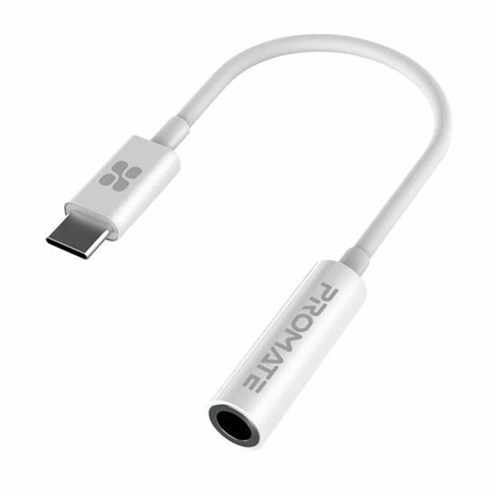 PROMATE Dynamic Stereo USB-C to 3.5mm AUX Headhone Jack Adapter.