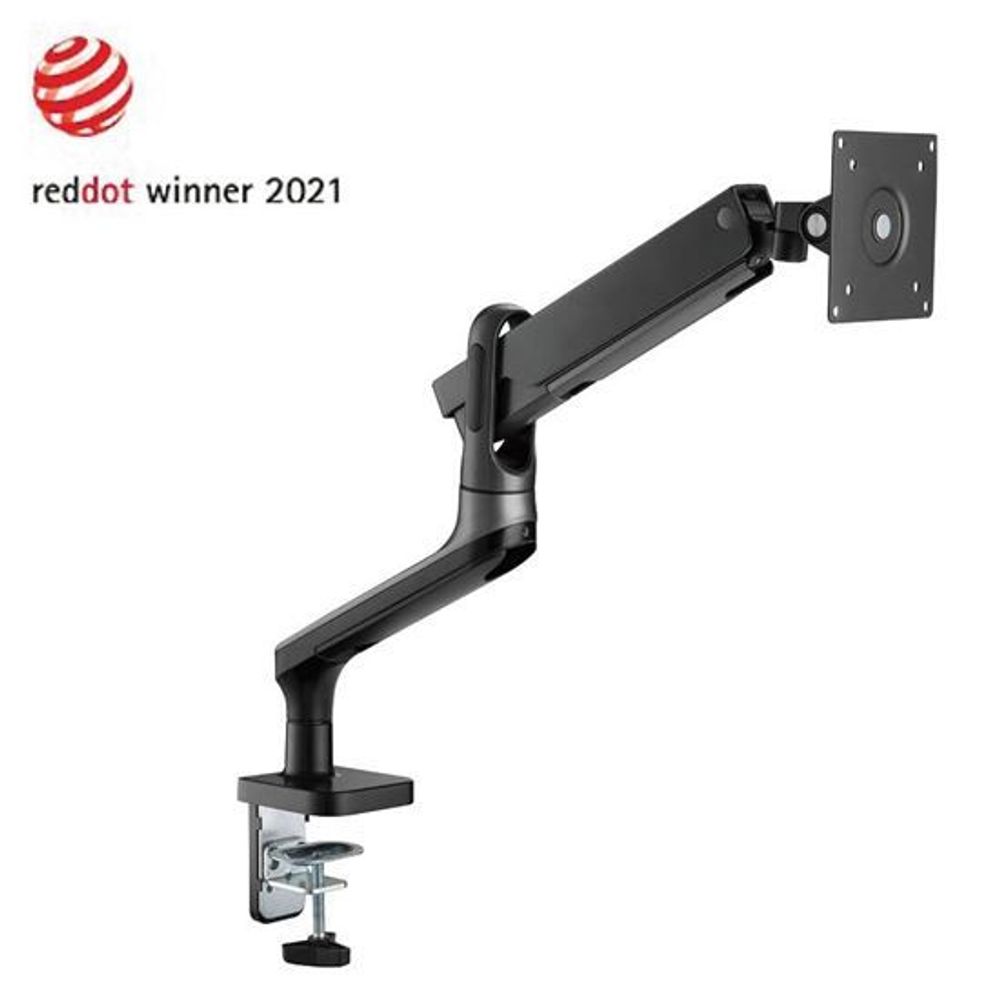 BRATECK 17"-32" Premium Aluminium Spring-Assisted Desk Mount Monitor Arm. Supports VESA up to 100x100