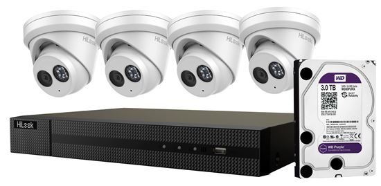 hilook 6mp 4-channel surveillance camera kit with 3tb hdd. tech supply shed