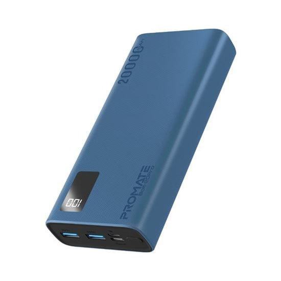 PROMATE 20000mAh Power Bank with Smart LED Display & Super Slim - Colour Options