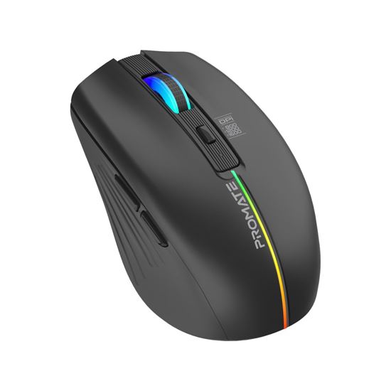 promate ergonomic wireless optical mouse with led rainbow lights & tech supply shed