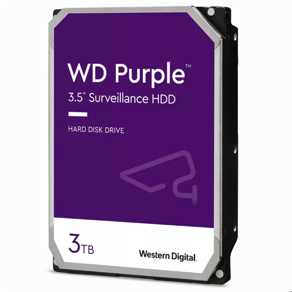wd purple 3tb sata 3.5" intellipower 64mb surveillance hard drive tech supply shed