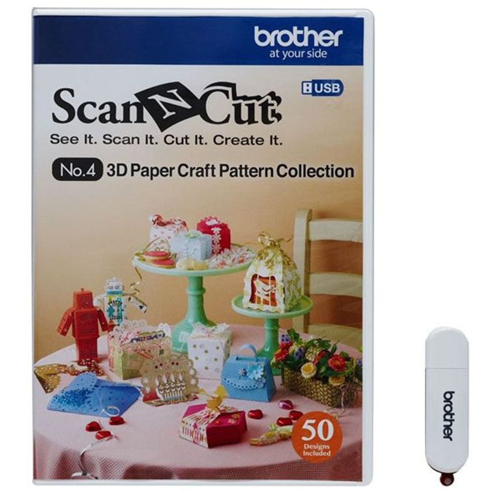 Brother CAUSB4 Scan N Cut Fabric - USB No.4 3D-Craft Pattern Collection