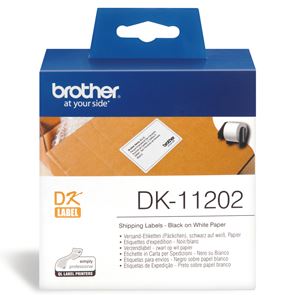 brother dk11202 300 shipping/name badge labels 62mm x 100mm tech supply shed
