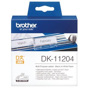 brother dk11204 400 multi-purpose address labels 17mm x 54mm tech supply shed