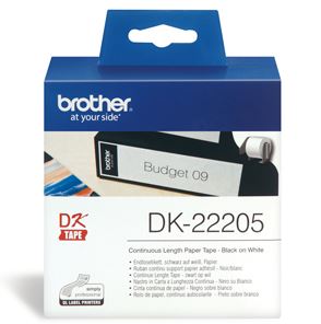brother dk22205 continuous length paper label tape 62mm x 30.48m tech supply shed